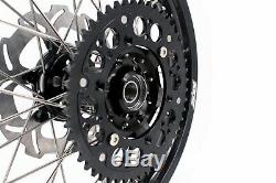 21 18 Kke Enduro Wheel Set Fit Suzuki Drz400sm 2005-2018 Balck Rim Hub Discs