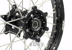 21/19 MX Wheels Set For Suzuki Drz400 Drz400e Drz400s Drz400sm Black Hub Rims
