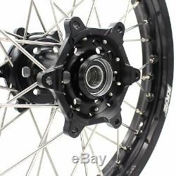 21/19 MX Wheels Set For Suzuki Drz400 Drz400e Drz400s Drz400sm Black Hub Rims