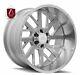 22x10 Axe Ax2.1 6x5.5 6x135 -19 Silver Brushed Wheels Rims Set(4) Chevy Ford