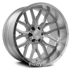 22x12 AXE CF AX6.1 6x135/6x5.5 -44 Silver Milled Wheels Rims Set(4) 87.1