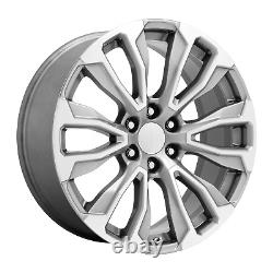 22x9 Performance Replicas PR211 Silver Mach Face Wheels 6x5.5 (28mm) Set of 4