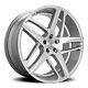 24x10 Lexani 668 Bavaria Silver Withmachined Face Wheels 6x5.5 (30mm) Set Of 4