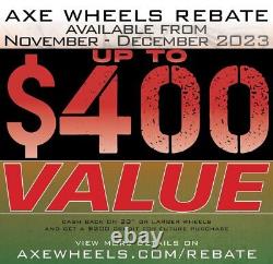 24x12 Axe AX5.1 Silver Wheels 6x135/6x5.5 (-44mm) Set of 4