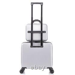 2 Piece Travel Luggage Set Hard shell Suitcase with Spinner Wheels 18 Underseat