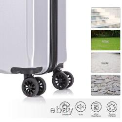 2 Piece Travel Luggage Set Hard shell Suitcase with Spinner Wheels 18 Underseat