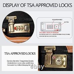 2 Piece Vintage Luggage TSA Lock Small Carry On Suitcase Sets 13 & 20 Black