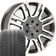 3788 Gunmetal Machined 20 Wheel & Goodyear Tire Set Ford Expedition
