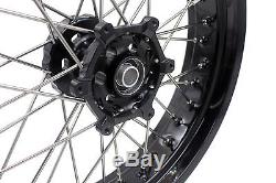 3.5/4.2517 Fit Suzuki Drz400 Drz400e/s Drz400sm Supermoto Wheels Rims Set Black