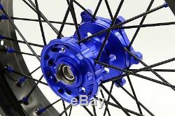 3.5/4.2517 Supermoto Wheels Rims Set Fit Suzuki Drz400 Drz400s/e Drz400sm Black