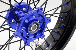 3.5/4.2517 Supermoto Wheels Rims Set Fit Suzuki Drz400 Drz400s/e Drz400sm Black
