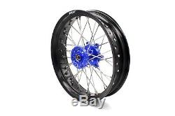 3.5/4.2517'' Supermoto Wheels Rims Set Fit Suzuki Drz400e Drz400s Drz400sm Blue