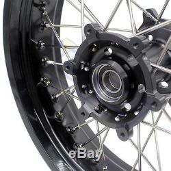 3.5/4.25 Supermoto Wheels Set For Suzuki Drz400 Drz400s Drz400e Drz400sm Black