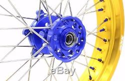3.5/4.25 Supermoto Wheels Set For Suzuki Drz400 Drz 400e 400sm Drz400s Gold Rims