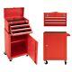 3-drawer Rolling Tool Chest Steel Combination Set Red