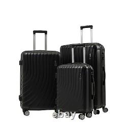 3 Piece Luggage Set Expandable ABS Durable Suitcase with TSA Lock Double Wheels