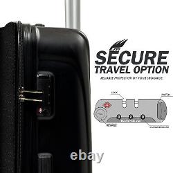 3 Piece Luggage Set Expandable ABS Durable Suitcase with TSA Lock Double Wheels