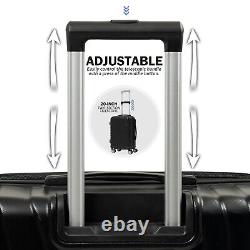 3 Piece Luggage Set Expandable ABS Durable Suitcase with TSA Lock Double Wheels