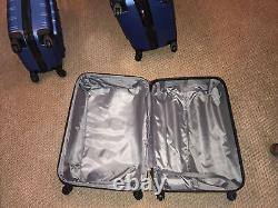 3pc. Carry On Spinner Wheels Travel Locking Gray Luggage Set Small-med-large