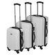 3pc Penn Abs 4 Wheeled Spinner Suitcase Set Hard Shell Luggage Baggage Cases