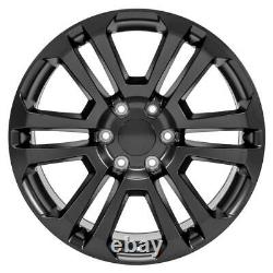 4741 Satin Black 20x9 Wheels & Goodyear Tires TPMS SET Fit Silverado Sierra