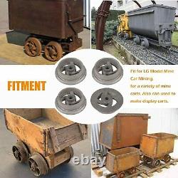 4PCS Mining Ore Car Small Track Mine Cart Wheel Cast Iron 7 1/4 Dia Fit for LG