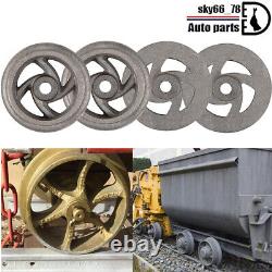 4Pack Mining Ore Car Small Track Mine Cart Wheel Cast Iron 7 1/4 Dia Fit for LG