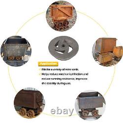 4Pcs Mining Ore Car Small Track Mine Cart Wheel Cast Iron 7 1/4 Diameter For LG