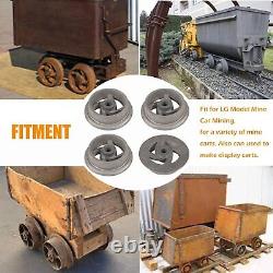 4X Mining Ore Car Small Track Mine Cart Wheel Cast Iron 7 1/4 Diameter For LG