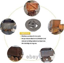 4-Pieces Mining Ore Car Small Track Mine Cart Wheel Cast Iron 7 1/4 Diameter