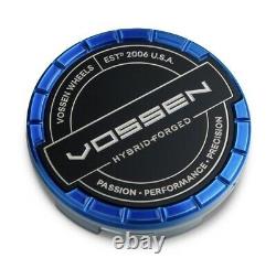 4 Vossen Hybrid Forged Billet Small Center Cap Blue For HF Wheels Qty 4 IN STOCK