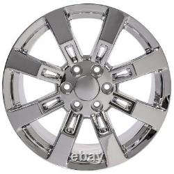 5409 Chrome 20 inch Rims, Goodyear Tires, TPMS, Lugs Set Fit Cadillac Chevy GMC