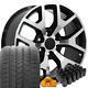 5656 Machined Black 20x9 Wheels & Goodyear Tires Tpms Set Fit Sierra Silverado