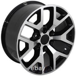 5656 Machined Black 20x9 Wheels & Goodyear Tires TPMS SET Fit Sierra Silverado