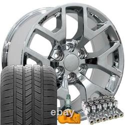 5656 Polished 20x9 Wheels & Goodyear Tires TPMS SET Fit Sierra Silverado Yukon