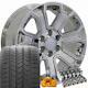 5661 Chrome 20x8.5 Wheels & Goodyear Tires Tpms Set Fit Silverado Sierra