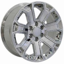 5661 Chrome 20x8.5 Wheels & Goodyear Tires TPMS SET Fit Silverado Sierra