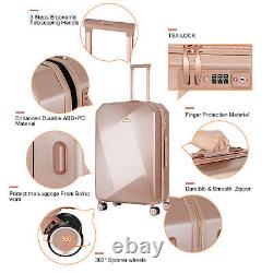 5 PCS Luggage Clearance Hardshell PC+ABS Suitcase Spinner Wheels with Makeup Case