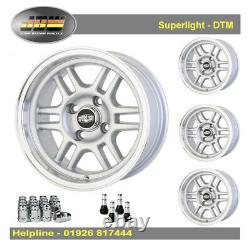 7x 13 Superlight DTM Wheels Classic Mini 1959-2001 Set of 4 Silver
