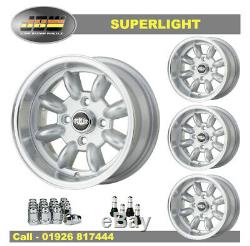 7x 13 Superlight Wheels Classic Ford Set of 4 Silver