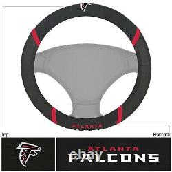 9PC NFL Atlanta Falcons Car Truck Floor Mats Seat Covers Steering Wheel Cover