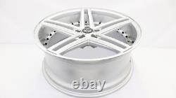 AXE EX20 Silver w Machined Face 22 Staggered Wheels, Set of Rims