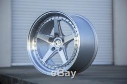 Aodhan DS05 Wheels 18x9.5 +35 5x100 Machined Silver 18 Inch Rims (Set 4)