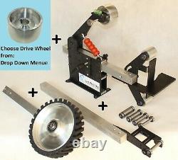 Belt Grinder 2x72 Combo-10 Contact Wheel-Small Wheels Set-No Motor-3xTool Arm