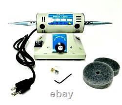 Bench Top Buffer Polisher Kit Variable Speed Motor with Set Buffs & Compounds