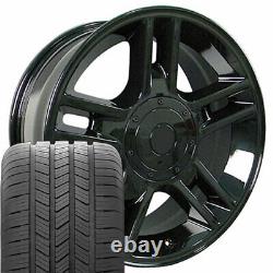 Black 20 Wheel Tire SET Fit Ford F150 Harley Style Goodyear Tires
