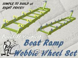 Boat Ramp Kit Ket SKi Wave Runner Shore Dock Lift Roller Wheel Set 1200-2000 Lb