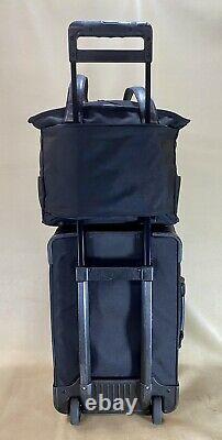 Briggs & Riley Black Carry On Set Small Tote & 21 Upright Exp Wheeled Suitcase