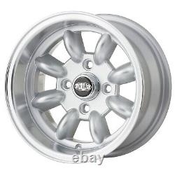 CLASSIC MINI 7x13 SUPERLITE ALLOY WHEELS SET OF 4 SILVER/POLISHED RIM ET7 x4