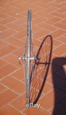 Campagnolo Record small flange, Nisi Laser tubular 700c vintage wheel-set, f&r